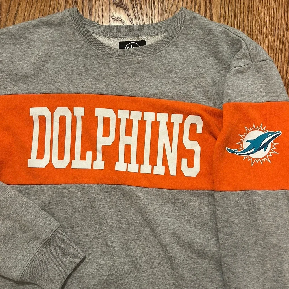 Miami Dolphins Sweatshirt 47 Size XL Gray Unisex Pullover Long Sleeve